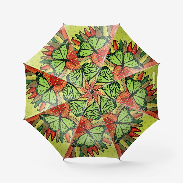 Зонт «Лето. Бабочки на цветке»
