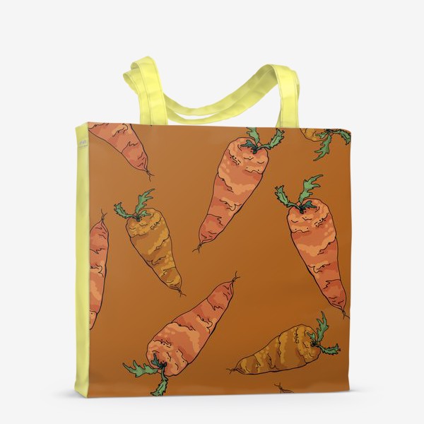Сумка-шоппер «Морковный паттерн на терракотовом »