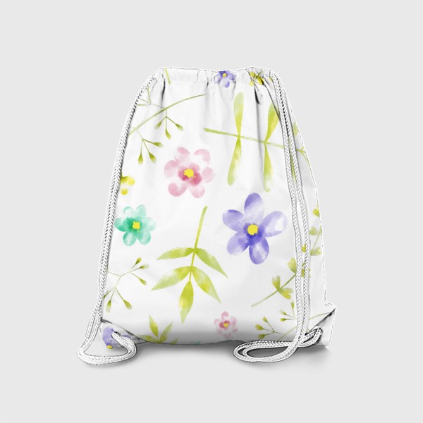 Рюкзак «Нежный акварельные цветочки »