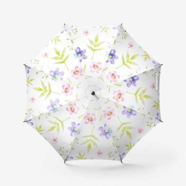 Зонт «Нежный акварельные цветочки »