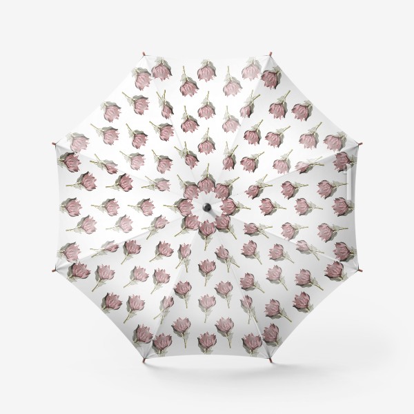 Зонт «Паттерн с цветами протеи»