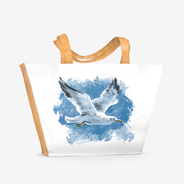 Пляжная сумка «Чайка в полете»