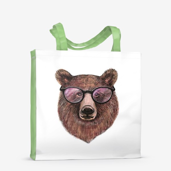 Сумка-шоппер «медведь в очках»