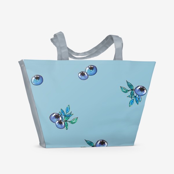 Пляжная сумка «Фон с россыпью голубики»