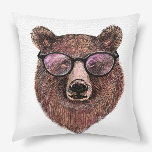 Подушка «медведь в очках»