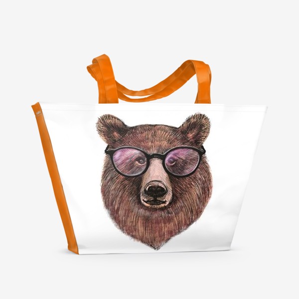 Пляжная сумка &laquo;медведь в очках&raquo;