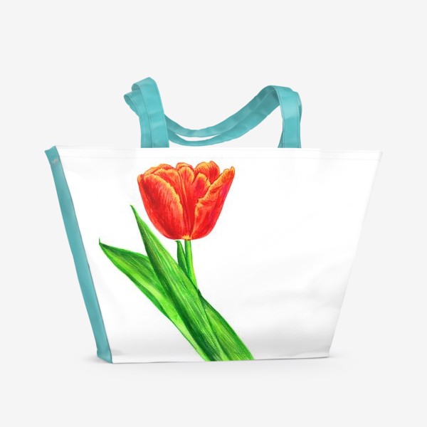 Пляжная сумка «Красный тюльпан»