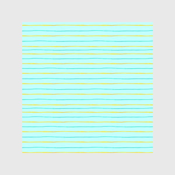 Скатерть «Паттерн акварельные полоски на голубом фоне»