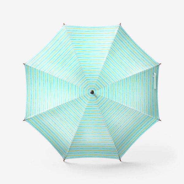 Зонт «Паттерн акварельные полоски на голубом фоне»