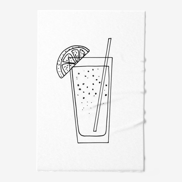 Полотенце «летний коктейль с лимоном и соломинкой. лимонад. бар. отпуск, лето, пятница»
