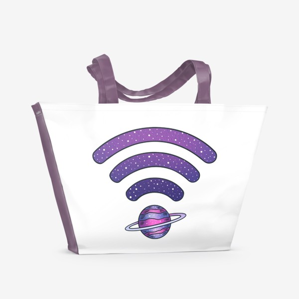 Пляжная сумка «Космический вай фай/wi-fi»