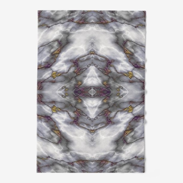 Полотенце «Серый мраморный абстрактный орнамент»