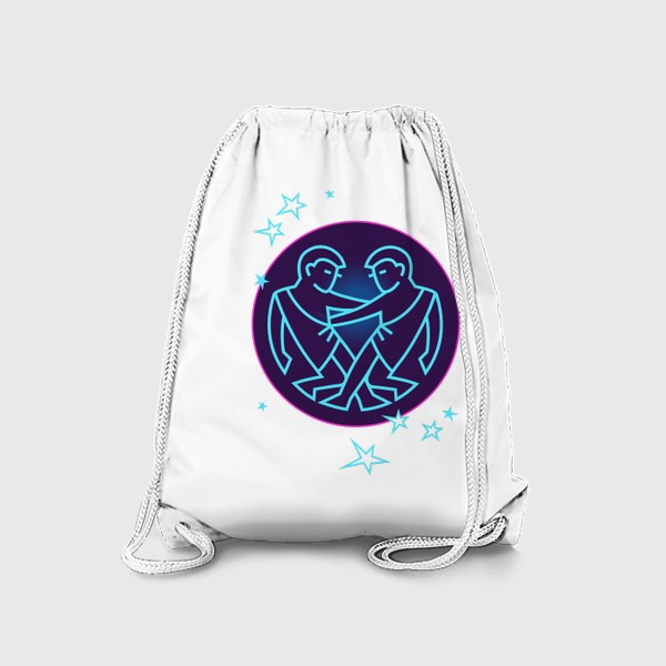 Рюкзак «Близнецы Знак Зодиака. Символ и яркий орнамент»