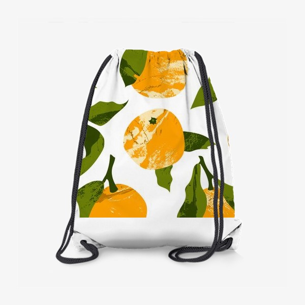 Рюкзак «Мандарины, апельсины. Летний цитрусовый паттерн»