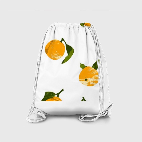 Рюкзак «Мандарины, апельсины. Летний цитрусовый паттерн»