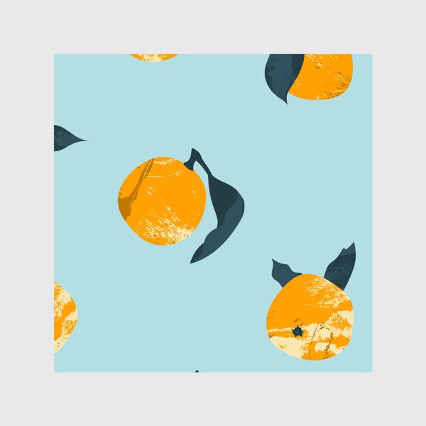 Шторы «Мандарины, апельсины. Летний цитрусовый паттерн»