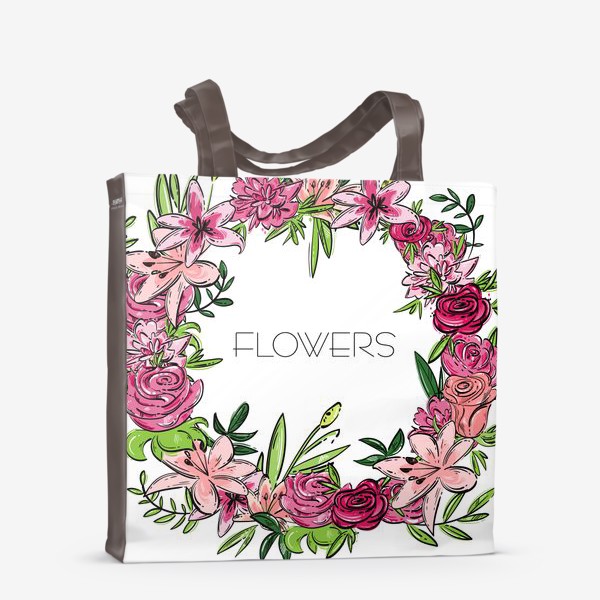 Сумка-шоппер «Иллюстрация цветы»