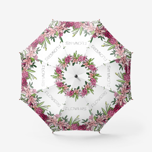 Зонт «Иллюстрация цветы»