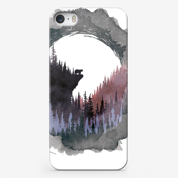 Чехол iPhone «Bear and Moon»