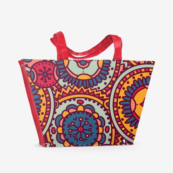 Пляжная сумка «Абстрактный паттерн в африканском стиле»