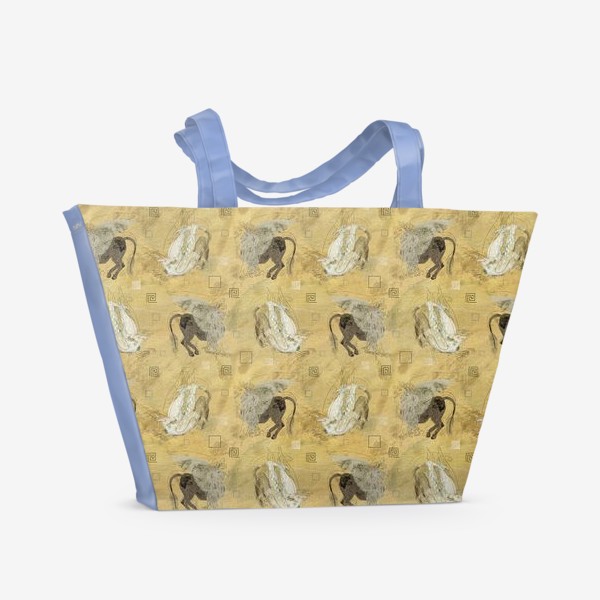 Пляжная сумка «Паттерн с Грифонами и Гиппогрифами»