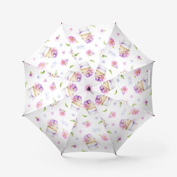 Зонт «капкейк с цветами»