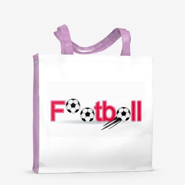 Сумка-шоппер «Надпись "Футбол" с мячом залетающим в ворота»