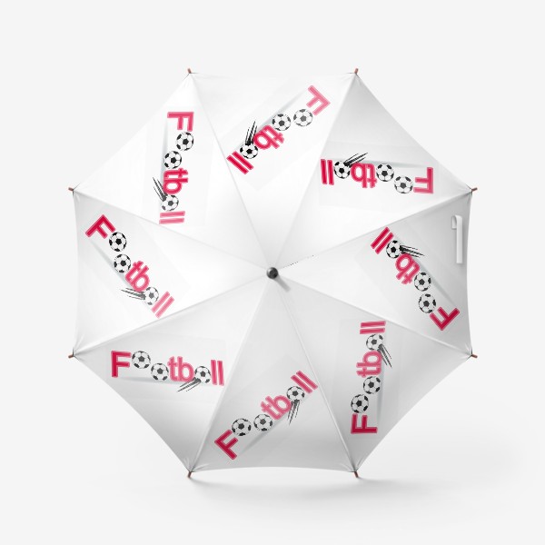 Зонт «Надпись "Футбол" с мячом залетающим в ворота»