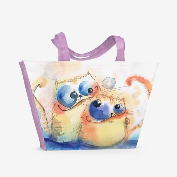 Пляжная сумка «Теплые коты»