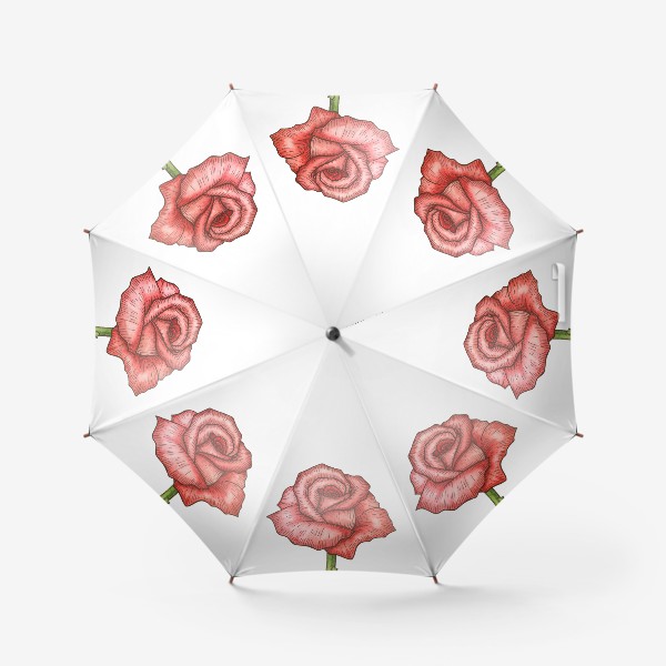 Зонт «Роза. Акварель»
