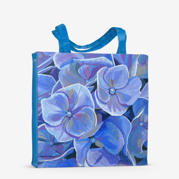 Сумка-шоппер «Blue hydrangea. Sketch»