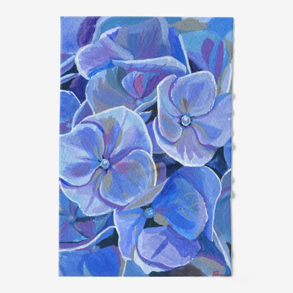 Полотенце «Blue hydrangea. Sketch»