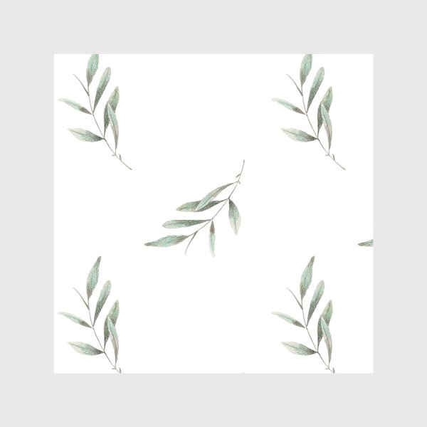 Скатерть «Оливковая ветка на белом фоне»