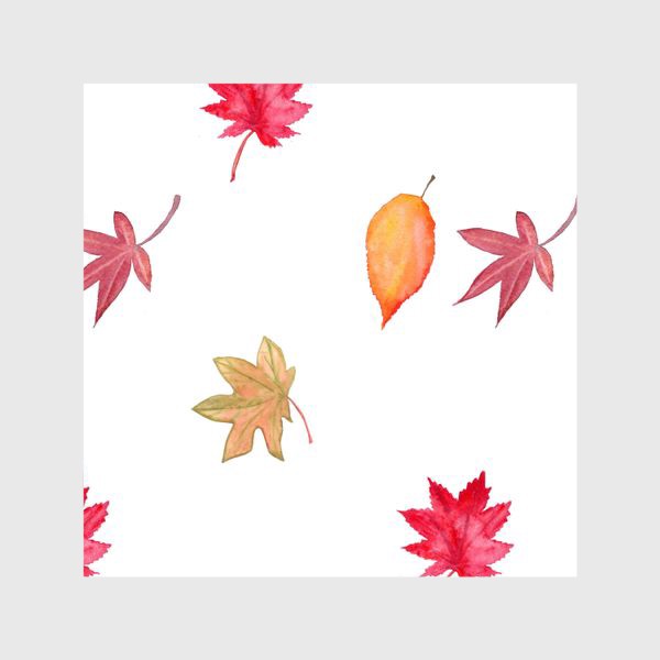 Шторы «Осенний паттерн с листьями»