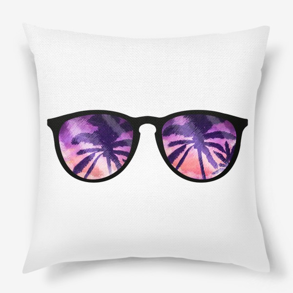 Подушка «Лето. Солнечные очки. Пальмы»