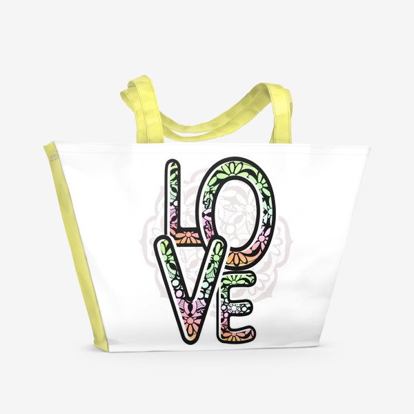 Пляжная сумка &laquo;Любовь. Надпись. Лето&raquo;