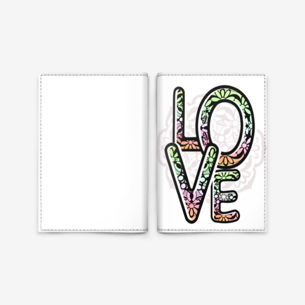 Обложка для паспорта «Любовь. Надпись. Лето»
