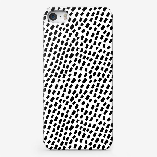 Чехол iPhone «Абстрактный монохромный паттерн на белом фоне»