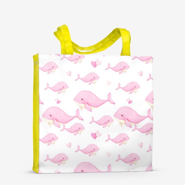 Сумка-шоппер «Розовые киты»