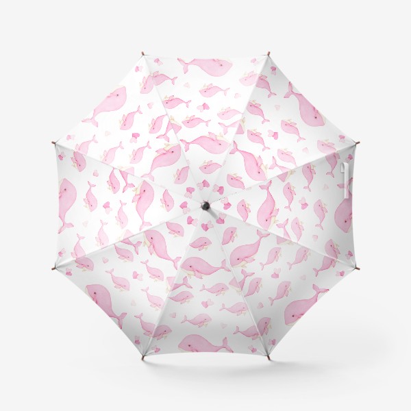 Зонт «Розовые киты»