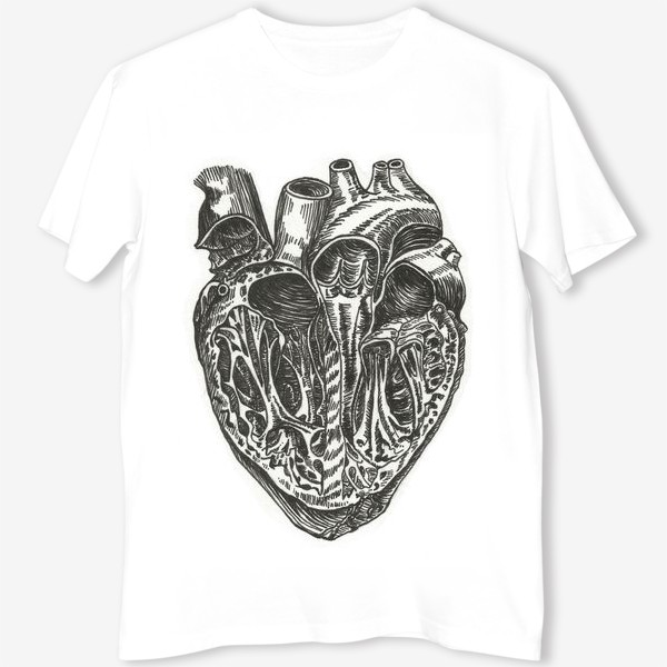 Футболка «Черно-белое сердце Love heart»