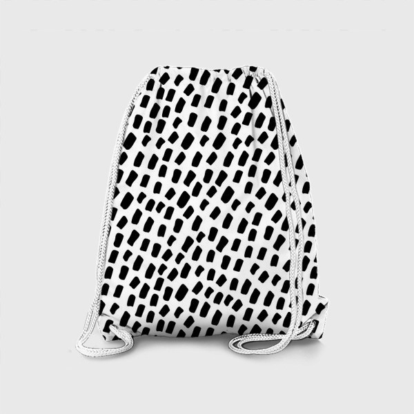 Рюкзак «Абстрактный монохромный паттерн на белом фоне»