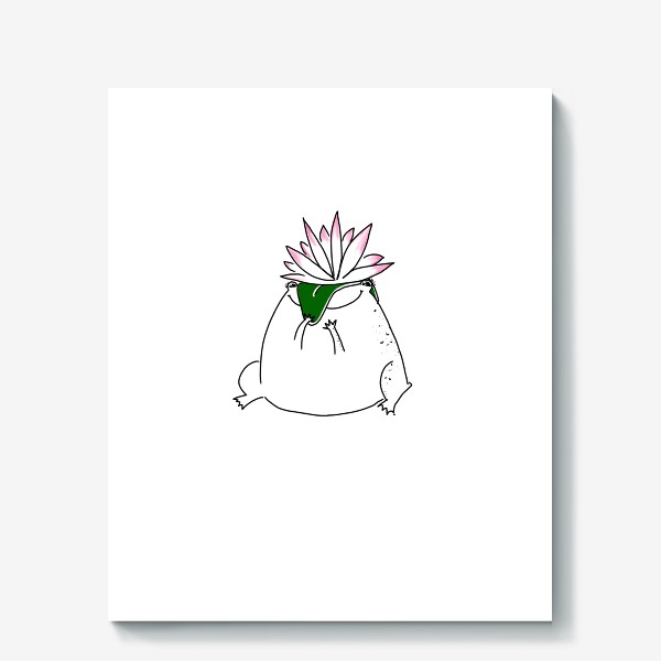 Холст «Царевна лягушка. Жабка с цветком»