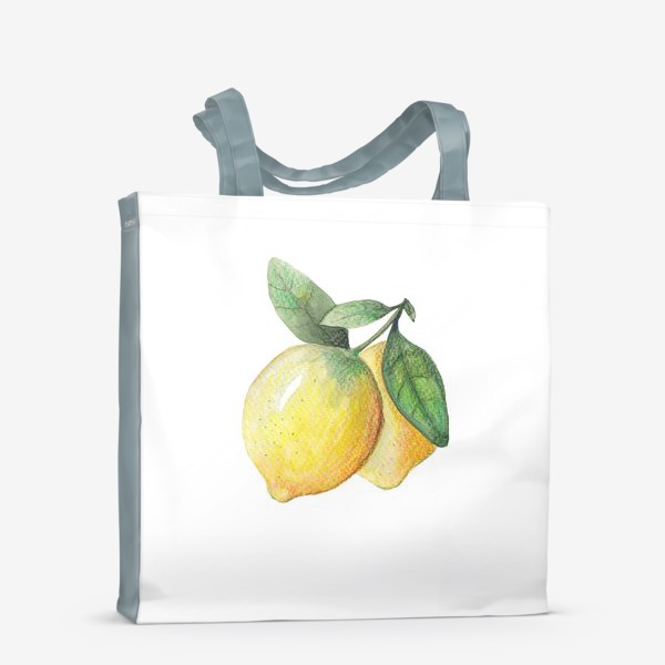 Сумка-шоппер «Лимон на белом фоне»