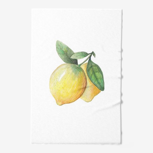 Полотенце «Лимон на белом фоне»
