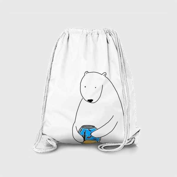 Рюкзак «Белый медведь с аквариумом»