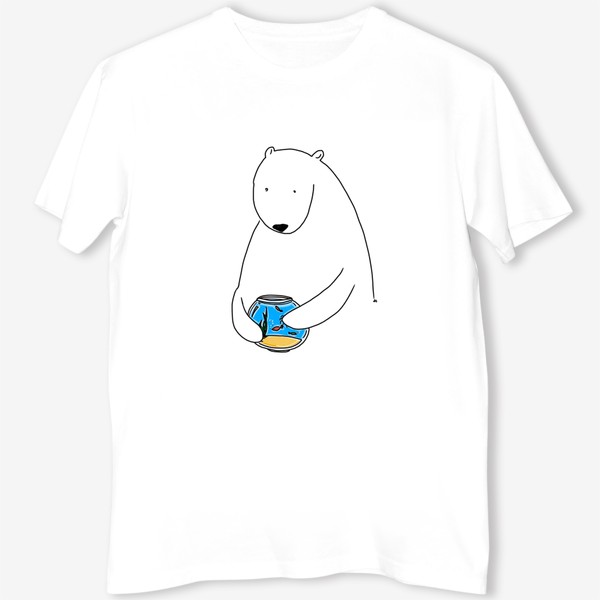 Футболка «Белый медведь с аквариумом»