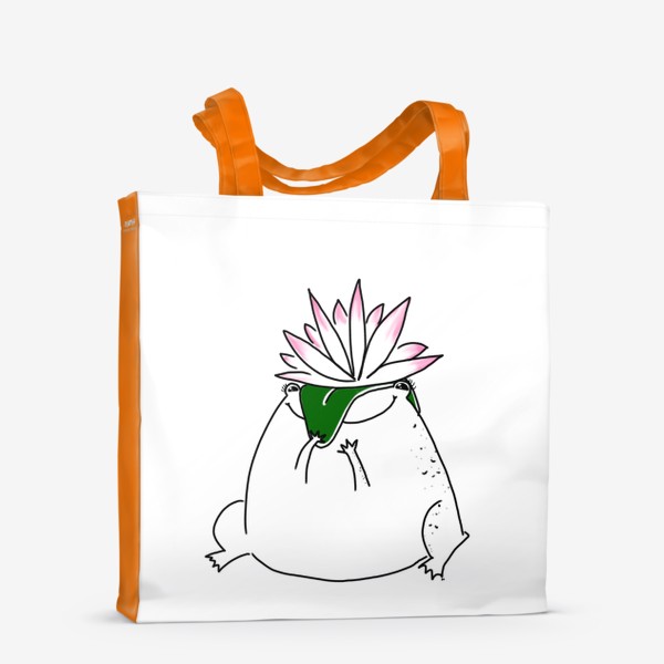 Сумка-шоппер «Царевна лягушка. Жабка с цветком»