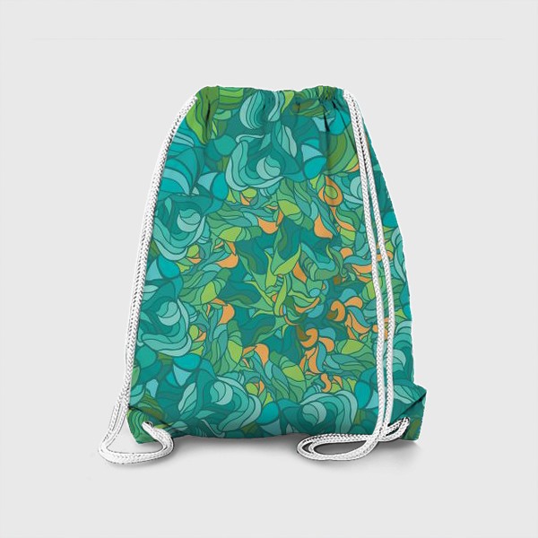 Рюкзак «Зеленые завитушки»