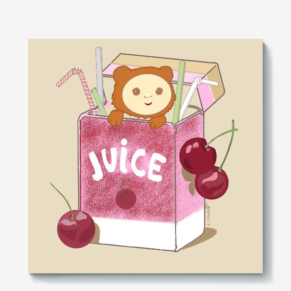 Холст «Веселый вишневый сок»